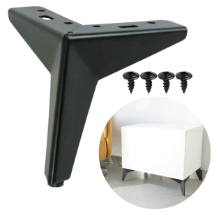 Noga meblowa GWIAZDA 13 cm, czarny mat