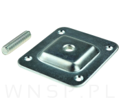 Noga bukowa prosta, stożek 6 cm surowa z blachą montażową - 5