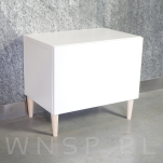 Noga bukowa prosta, stożek 6 cm surowa z blachą montażową - 9