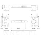 Złącze do mebli tapicerowanych 14 cm, tworzywo, krokodyl - 2