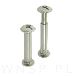 10 x Złącze meblowe śrubowe Ø 8 mm M6 (40 - 52 MM) do szafek, płyt meblowych - 6