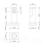 Regulator niewidoczny do mebli  Ø 12 X 33 mm - 2