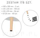 Zestaw filców 178 szt. brązowe - 3