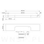 Uchwyt meblowy Verona 128 mm czarny - 2