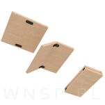 Zawias maszynowy 2 sztuki do wkładek stołu 6 otworowy, 80 x 30 mm, czarny - 3