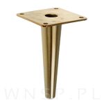Noga stalowa stożek 13 cm, z blachą montażową, złoty antyczny - 4