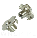 Nakrętka pazurkowa wbijana M4 X 8 mm kłowa 50 sztuk, wbijana do drewna - 6