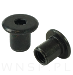 Nakrętka Ericsona M8 x 11,5, tulejka meblowa 100 sztuk do połączeń, łeb płaski, czarna - 3