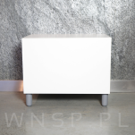 Nóżka bukowa szary mat 20 cm, walcowa 45 mm z blachą - 8