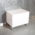 Nóżka bukowa szary mat 20 cm, walcowa 45 mm z blachą - 12