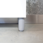 Nóżka bukowa szary mat 20 cm, walcowa 45 mm z blachą - 3