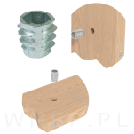Nakrętka M8 X 13 mm - mufa do drewna typ NC - 5
