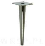 Noga stalowa stożek 23 cm cm, z blachą montażową, czarny nikiel - 4