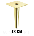 Noga stalowa stożek 13 cm cm, z blachą montażową, mosiądz - 4