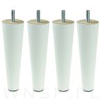 Zestaw nóżki proste 15 CM, białe, ze szpilką M8 X 25 MM + Blachy - 8
