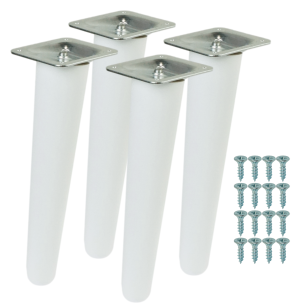 4x Noga bukowa skośna UNIQ 20 CM z blachą montażową