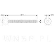 M6 X 60 mm metryczny na imbus 4 mm, czarny - 2