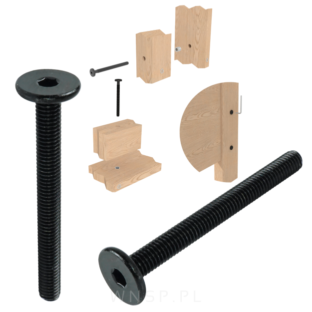 M6 X 60 mm metryczny na imbus 4 mm, czarny