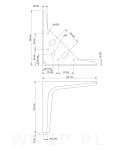 Noga meblowa szpilka typ V 15 cm złota - 2