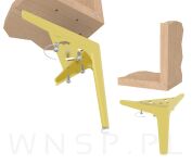 Noga meblowa szpilka typ V 15 cm złota - 4