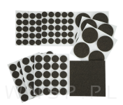 PODKŁADKI FILCOWE POD KRZESŁA, MEBLE, NOGI SAMOPRZYLEPNE ZESTAW 148 SZT BIAŁY FILC - 3