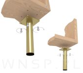 Noga meblowa Nuovo 18 cm złoty antyczny - 4