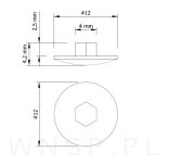 Zaślepka do konfirmatu Ø 12 mm - Cream - 2
