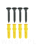 Wieszak 828 mm z 29 uchwytami, haczykami, kolor czarny przykręcany - 6