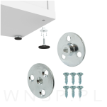 Płytka M6 x 9,5 mm z dużym kołnierzem Ø 37 mm do przykręcania, zestaw z wkrętami - 4