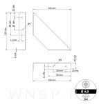 Nowoczesne wsporniki na krawędź półki ściennej 2 sztuki, FLEX 15 x 15 cm - 2