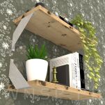 Nowoczesne wsporniki na krawędź półki ściennej 2 sztuki, FLEX 15 x 15 cm - 5