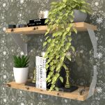 Nowoczesne wsporniki na krawędź półki ściennej 2 sztuki, FLEX 15 x 15 cm - 7