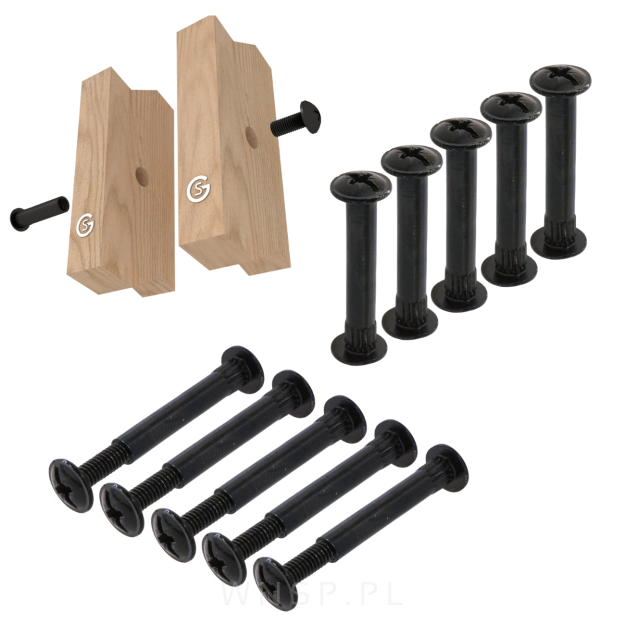 10 x Złącze meblowe śrubowe Ø 5 mm M4 (30 - 40 MM) do szafek, płyt meblowych