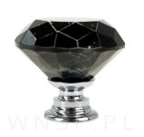 Uchwyt czarny kryształ - diament 30 mm, srebrna podstawa - 3