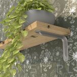 Wspornik do półki ściennej 2 sztuki 350 x 230 mm, srebrny - 6