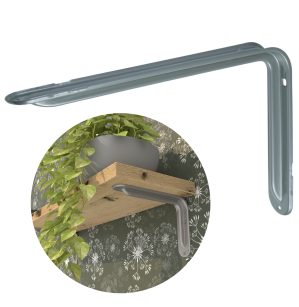 Wspornik do półki ściennej 350 x 230 mm, srebrny