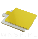 Podkłady pod monoporcje 50 sztuk 10 x 10 cm kwadratowe, dekoracja na urodziny sztywna tektura złote/srebrny - 2