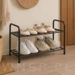 Stojak na buty regał organizer metalowy 2 półki loft do przedpokoju - 4