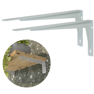 2x Wsporniki wzmocnione, konsola do półki ściennej, wiszącej 50 x 20 cm