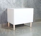 Noga bukowa prosta UNIQ 12 cm z blachą montażową, surowa - 6