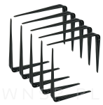 10x Wspornik do półki ściennej 295 x 250 mm, czarny - 5