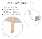 Zestaw filców 148  szt. szare - 3