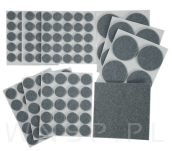 PODKŁADKI FILCOWE POD KRZESŁA, MEBLE, NOGI SAMOPRZYLEPNE ZESTAW 148 SZT SZARY FILC - 3