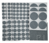 PODKŁADKI FILCOWE POD KRZESŁA, MEBLE, NOGI SAMOPRZYLEPNE ZESTAW 148 SZT SZARY FILC - 5