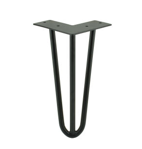 Noga stalowa z pręta 12 mm, typ Hairpin, czarna 45 cm