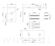 Nowoczesny wspornik do półki meblowej loft L 100 x 70 x 40 mm - 4