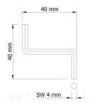 Klucz imbusowy 4 mm typ Z, opakowanie 100 szt. - 2