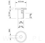 M6 x 12 mm, nakrętka Ericson płaska - 2