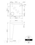 Noga meblowa szpilka 13 CM czarny mat - 2