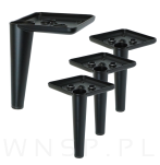 Noga meblowa szpilka 13 CM czarny mat - 6